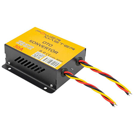 Ayt Powermaster PM-8202 24V Dc 12V Dc 30 Amper Oto Konvertör 24 Voltu 12 Volta Çevirici Düşürücü Konvertör Tır Otobüs İçin
