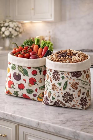 Numi Naturals Premium Balmumu Bakliyat-Sebze Saklama Kesesi 2’Li Set 30X30 Cm