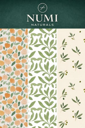 Numi Naturals Balmumu Gıda Saklama Bezleri – Premium 3’Lü Set (30×30 Cm) - Olive & Citrus Serisi
