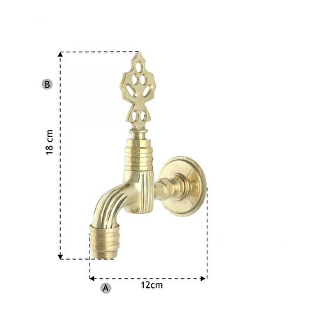 FKN İkili Lüx Perlatörlü Sarı Osmanlı Musluk