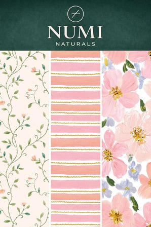 Numi Naturals Balmumu Gıda Saklama Bezleri – Premium 3’Lü Set (30×30 Cm) - Spring Bloom Serisi