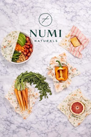 Numi Naturals Balmumu Gıda Saklama Bezleri – Premium 3’Lü Set (30×30 Cm) - Spring Bloom Serisi