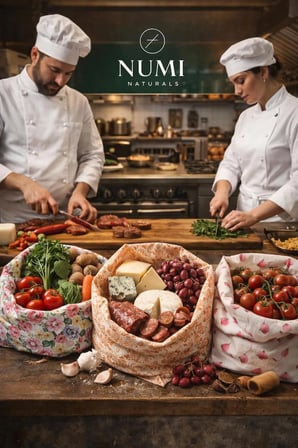 Numi Naturals Balmumu Gıda Saklama Bezleri – Premium 3’Lü Set (30×30 Cm) - Soft Romance Serisi
