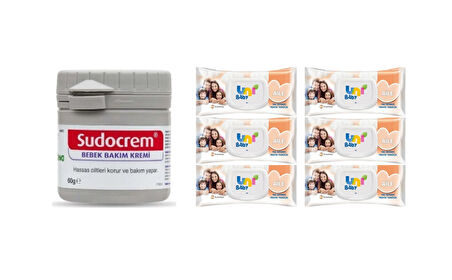 Bebek Bakım Seti | Sudocrem 60g + Uni Baby Islak Mendil 6x90’lı