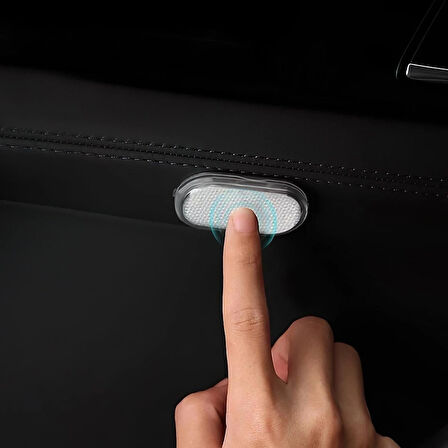 Araç ve Dolap İçi Buz Mavisi Işık Şarjlı Dokunmatik LED Lamba Işık