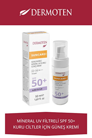 DERMOTEN SUNCARE+ SPF50 GÜNEŞ KREMİ KURU CİLTLER İÇİN