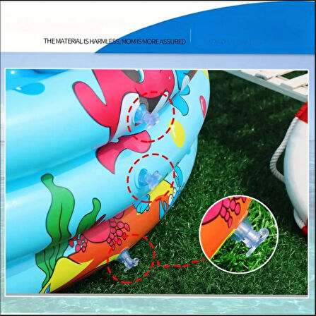 80 X 22 CM TABANLI 3 BOĞUMLU ŞİŞME HAVUZ BEBEK HAVUZU