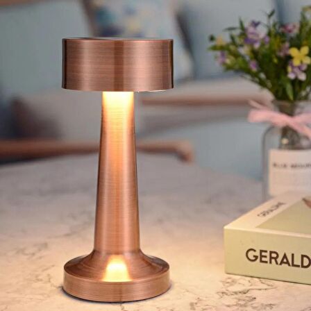 Rose Gold Dokunmatik 3 Kademeli LED Masa Lambası