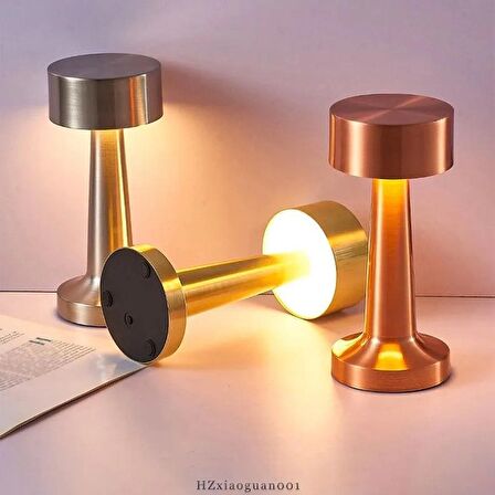 Rose Gold Dokunmatik 3 Kademeli LED Masa Lambası