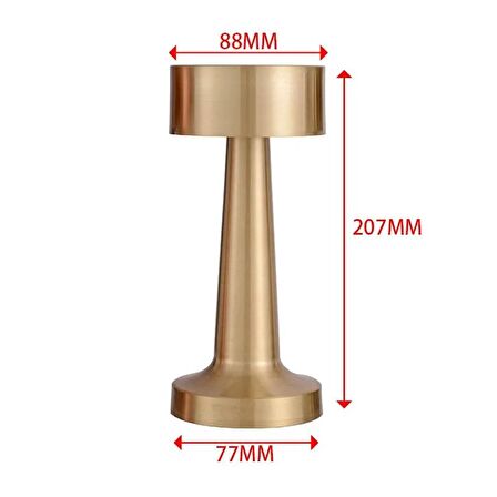 Rose Gold Dokunmatik 3 Kademeli LED Masa Lambası