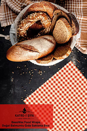 Çocuklar İçin Figürlü Balmumlu Doğal Gıda Saklama Bezi  Beeswax Food Wraps (BALMUMU BEZİ) 2 li Set