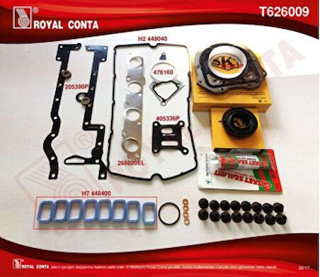 Fiat Motor Takım Conta (alt / Ust Full) S.k.c Harıc (skt Keceli Subap Lastıklı) Boxer III Jumper III 06> - Royal T626009