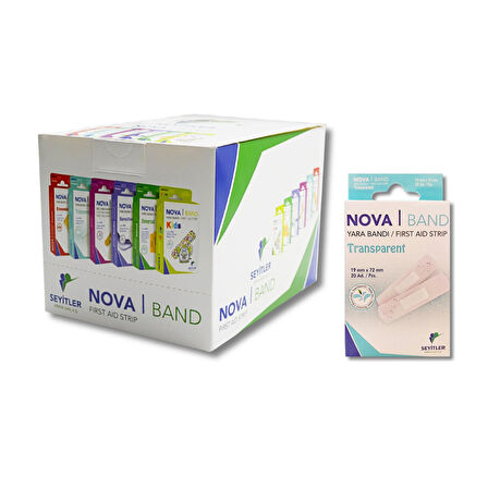 Nova Şeffaf Transparent Yara Bandı 20 li (20 Adet)