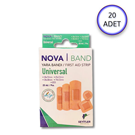 Nova Universal Yara Bandı 25 li (20 Adet)