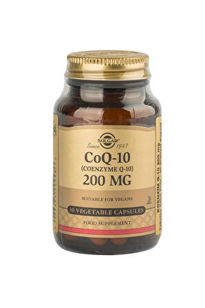 Solgar Coenzyme Q10 Koenzim Q10 Takviyesi 200 mg 30 Kapsül 