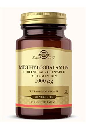 Methylcobalamın (vıt B12) 1000mcg 30 Nuggets