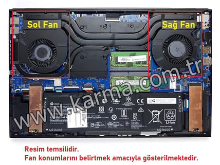 Hp Omen 15-ek, 15-en Serisi Notebook CPU Fan / Ver.1 (Sağ Fan - 5V) - FAN710