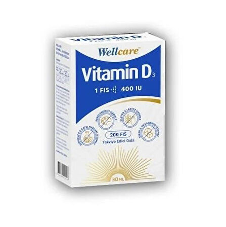 Wellcare Vitamin D3 400 IU 30 ML