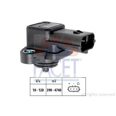 Suzukı Hava Basınc Sensoru Alto 1,0 1994-2002 - Grand Vitara 1,6-2,0 1998-2003 - Grand Vitara 1,6 2005 -> - Facet 10.3042