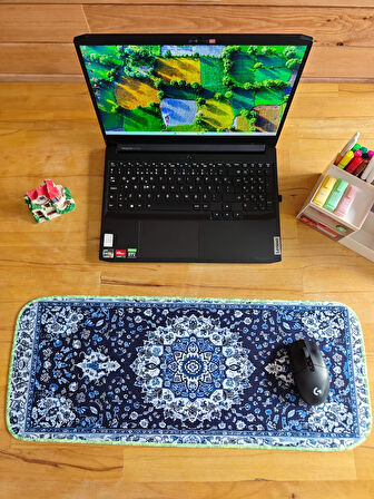 70X30 CM FOSFORLU DİKİŞLİ PERS HALISI TEMALI KAYDIRMAZ TABAN SPEED YÜZEY OYUNCU MOUSE PAD GAMİNG