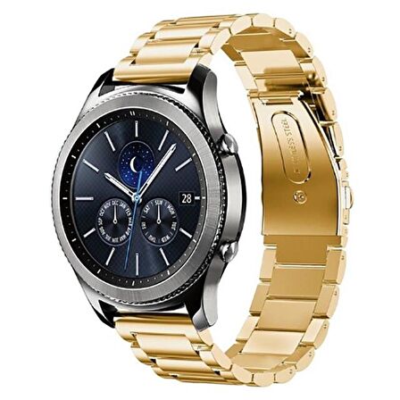 Huawei Watch Gt/Gt2/Gt2e/Gt2 Pro/Gt3/Gt3 Pro/Watch 3 / 3 Pro Metal Katlamalı Çelik Kordon 46mm
