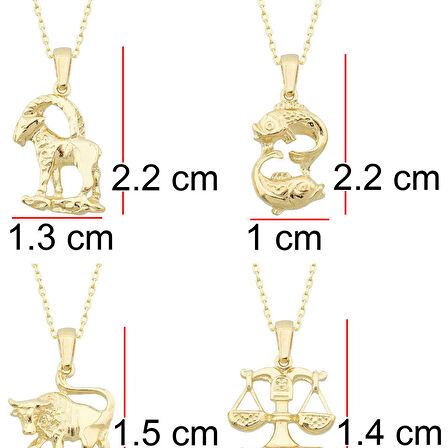 Balık Burcu Altın Kolye / 14 Ayar