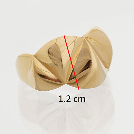 Geometrik Tasarım Altın Yüzük / 22 Ayar