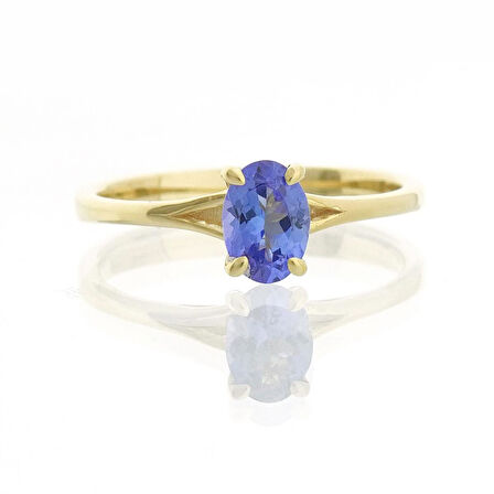 Tanzanite Oval Tektaş Yüzük