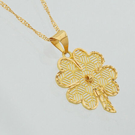 Yonca Altın Kolye / 22 Ayar