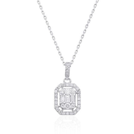 Pırlanta Baget  Kolye /0.27ct