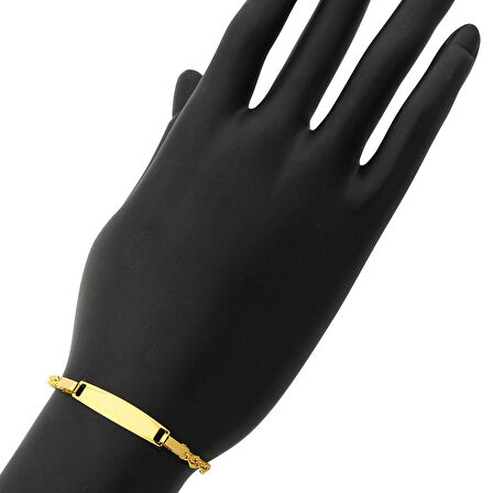 Altın Halat Bebek Künye Bileklik