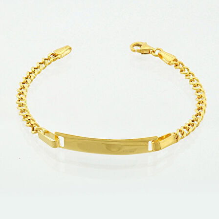 Altın Gurmet Çocuk Künye Bileklik