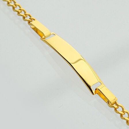 Altın Gurmet Çocuk Künye Bileklik