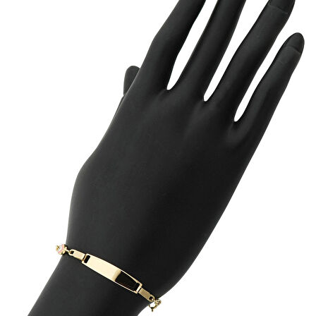 Damla Pembe Mineli Çocuk Künye Bileklik