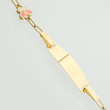 Mineli Kelebek Çocuk Künye Bileklik