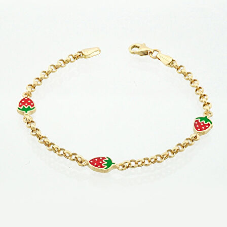 Zincir Çilek Çocuk Bileklik