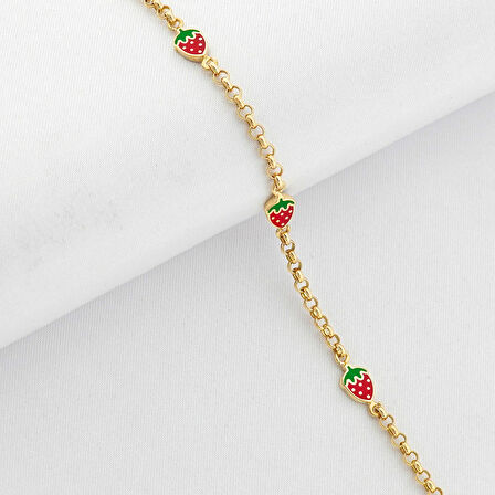 Zincir Çilek Çocuk Bileklik