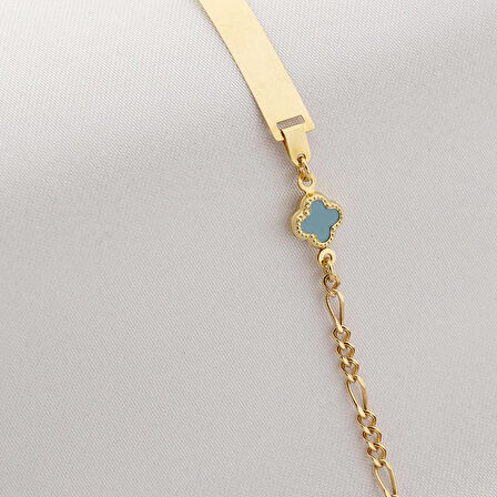 Yonca Altın Çocuk Künye Bileklik