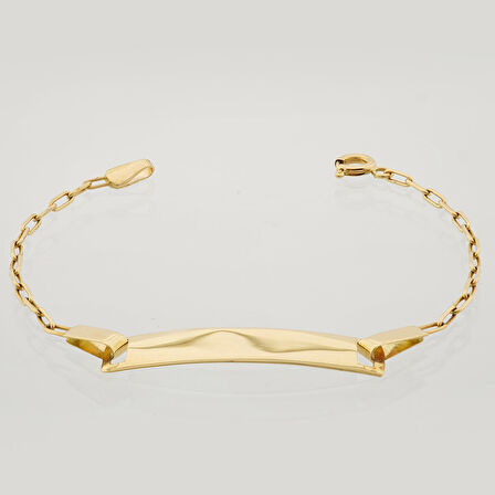 Çocuk Altın Künye Bileklik