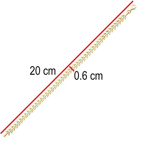 Sharp Altın Tasarım Bileklik