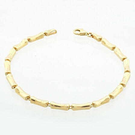 Bambu Zincir Altın Bileklik-14 ayar