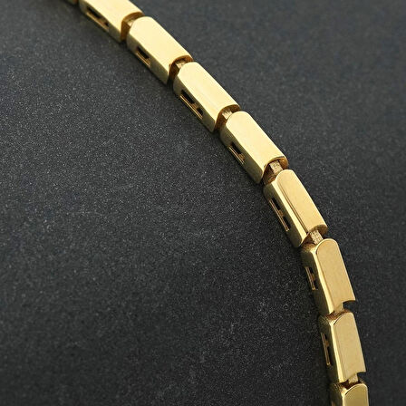 Geometrik Bar Altın Bileklik - 14 Ayar