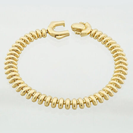 U-Kilit Tasarım Altın Bileklik-14 ayar