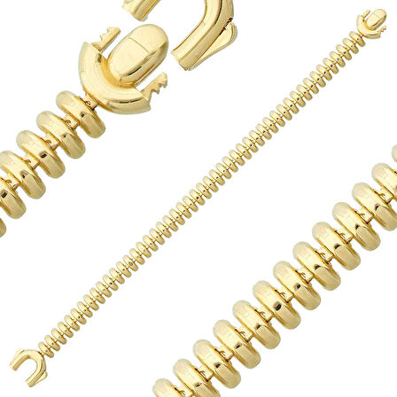 U-Kilit Tasarım Altın Bileklik-14 ayar