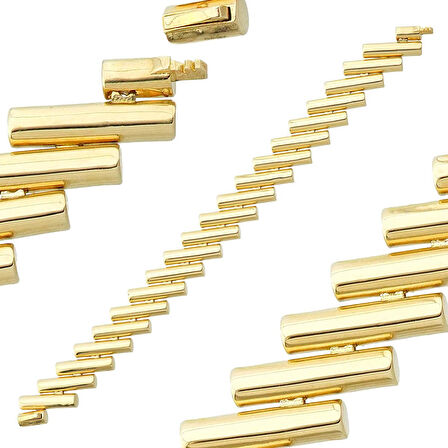 Melodi Bar Altın Bileklik-14 Ayar