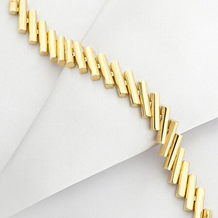 Melodi Bar Altın Bileklik-14 Ayar