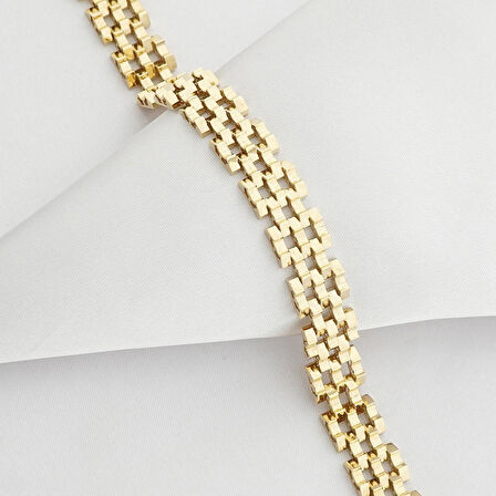 Mozaik Prizma Altın Bileklik-14 Ayar