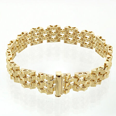Mozaik Prizma Altın Bileklik-14 Ayar