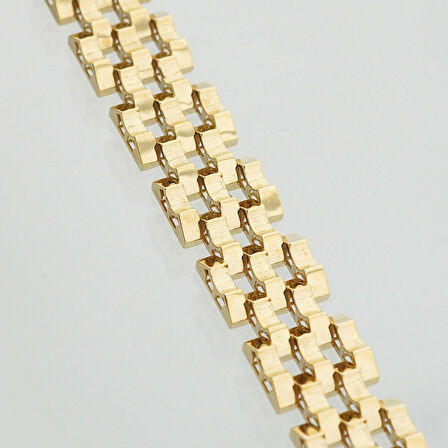 Mozaik Prizma Altın Bileklik-14 Ayar