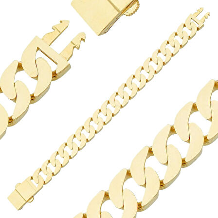 Monaco Chine Altın Gurmet Bileklik-14 Ayar